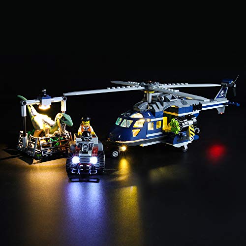 LIGHTAILING Conjunto de Luces (Jurassic World Persecución en Helicóptero de Blue) Modelo de Construcción de Bloques - Kit de luz LED Compatible con Lego 75928 (NO Incluido en el Modelo)