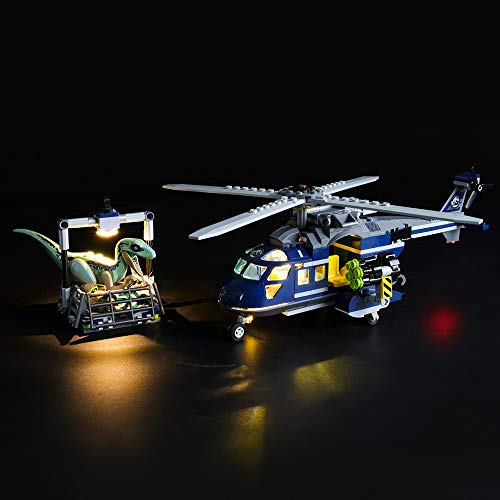 LIGHTAILING Conjunto de Luces (Jurassic World Persecución en Helicóptero de Blue) Modelo de Construcción de Bloques - Kit de luz LED Compatible con Lego 75928 (NO Incluido en el Modelo)