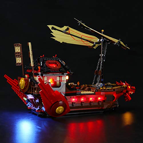 LIGHTAILING Conjunto de Luces (Ninjago Barco de Asalto Ninja) Modelo de Construcción de Bloques - Kit de luz LED Compatible con Lego 71705(NO Incluido en el Modelo)