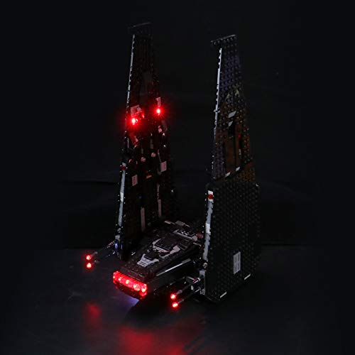 LIGHTAILING Conjunto de Luces (Star Wars Lanzadera de Kylo REN) Modelo de Construcción de Bloques - Kit de luz LED Compatible con Lego 75256 (NO Incluido en el Modelo)