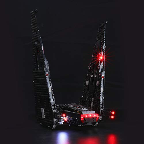 LIGHTAILING Conjunto de Luces (Star Wars Lanzadera de Kylo REN) Modelo de Construcción de Bloques - Kit de luz LED Compatible con Lego 75256 (NO Incluido en el Modelo)