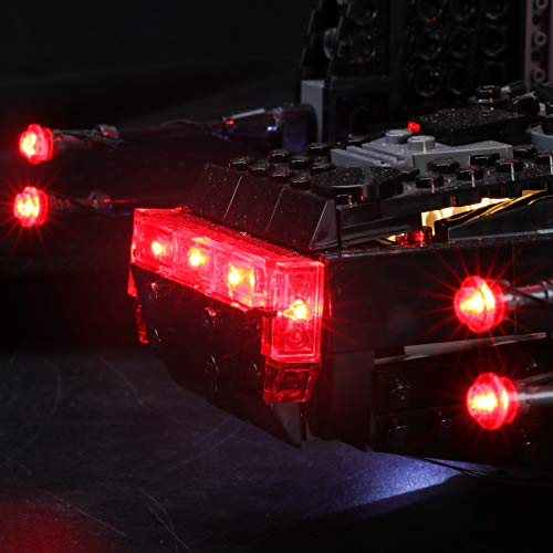 LIGHTAILING Conjunto de Luces (Star Wars Lanzadera de Kylo REN) Modelo de Construcción de Bloques - Kit de luz LED Compatible con Lego 75256 (NO Incluido en el Modelo)