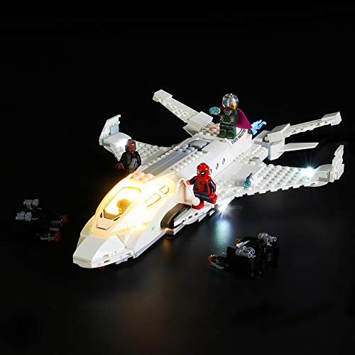 LIGHTAILING Conjunto de Luces (Super Heroes Jet Stark y el Ataque del Dron) Modelo de Construcción de Bloques - Kit de luz LED Compatible con Lego 76130 (NO Incluido en el Modelo)