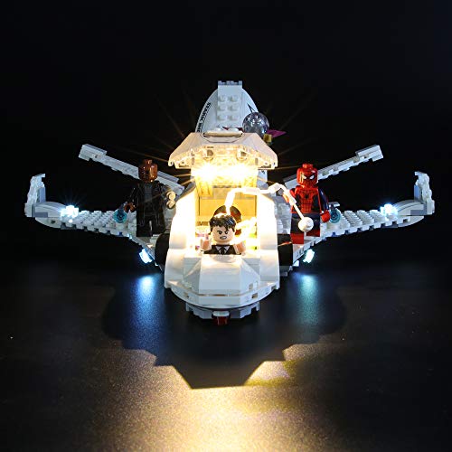 LIGHTAILING Conjunto de Luces (Super Heroes Jet Stark y el Ataque del Dron) Modelo de Construcción de Bloques - Kit de luz LED Compatible con Lego 76130 (NO Incluido en el Modelo)