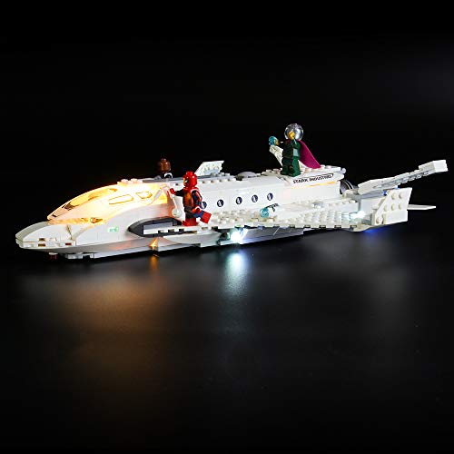 LIGHTAILING Conjunto de Luces (Super Heroes Jet Stark y el Ataque del Dron) Modelo de Construcción de Bloques - Kit de luz LED Compatible con Lego 76130 (NO Incluido en el Modelo)