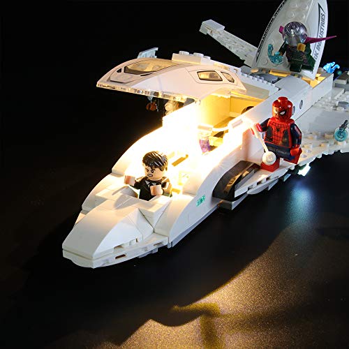 LIGHTAILING Conjunto de Luces (Super Heroes Jet Stark y el Ataque del Dron) Modelo de Construcción de Bloques - Kit de luz LED Compatible con Lego 76130 (NO Incluido en el Modelo)