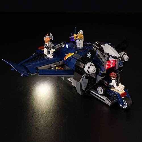 LIGHTAILING Conjunto de Luces (Super Heroes Quinjet Definitivo de los Vengadores) Modelo de Construcción de Bloques - Kit de luz LED Compatible con Lego 76126 (NO Incluido en el Modelo)