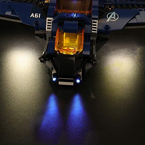 LIGHTAILING Conjunto de Luces (Super Heroes Quinjet Definitivo de los Vengadores) Modelo de Construcción de Bloques - Kit de luz LED Compatible con Lego 76126 (NO Incluido en el Modelo)