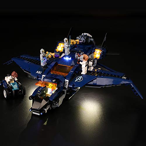 LIGHTAILING Conjunto de Luces (Super Heroes Quinjet Definitivo de los Vengadores) Modelo de Construcción de Bloques - Kit de luz LED Compatible con Lego 76126 (NO Incluido en el Modelo)