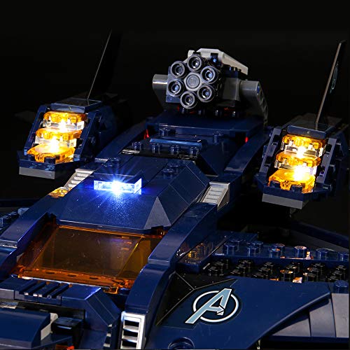 LIGHTAILING Conjunto de Luces (Super Heroes Quinjet Definitivo de los Vengadores) Modelo de Construcción de Bloques - Kit de luz LED Compatible con Lego 76126 (NO Incluido en el Modelo)