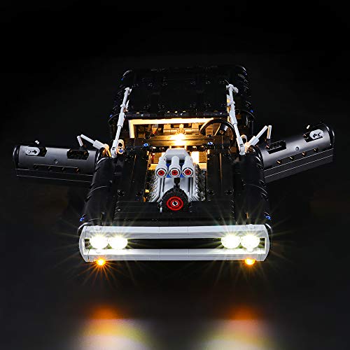 LIGHTAILING Conjunto de Luces (Technic Dodge Charger de Dom) Modelo de Construcción de Bloques - Kit de luz LED Compatible con Lego 42111 (NO Incluido en el Modelo)