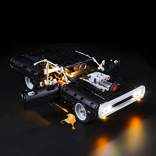 LIGHTAILING Conjunto de Luces (Technic Dodge Charger de Dom) Modelo de Construcción de Bloques - Kit de luz LED Compatible con Lego 42111 (NO Incluido en el Modelo)