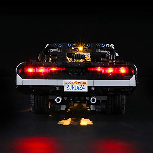 LIGHTAILING Conjunto de Luces (Technic Dodge Charger de Dom) Modelo de Construcción de Bloques - Kit de luz LED Compatible con Lego 42111 (NO Incluido en el Modelo)