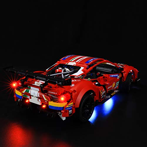 LIGHTAILING Conjunto de Luces (Technic Ferrari 488 GTE AF Corse 51) Modelo de Construcción de Bloques - Kit de luz LED Compatible con Lego 42125(NO Incluido en el Modelo)