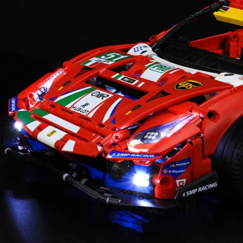 LIGHTAILING Conjunto de Luces (Technic Ferrari 488 GTE AF Corse 51) Modelo de Construcción de Bloques - Kit de luz LED Compatible con Lego 42125(NO Incluido en el Modelo)