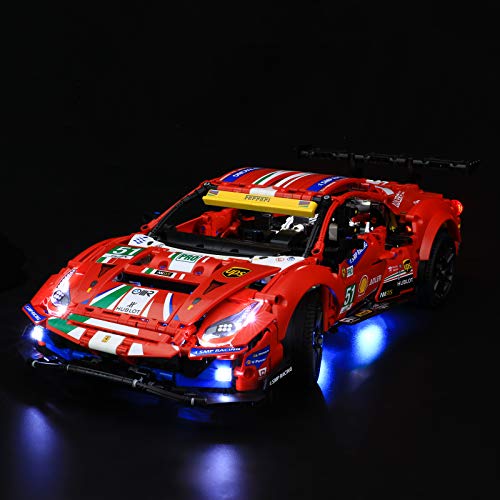 LIGHTAILING Conjunto de Luces (Technic Ferrari 488 GTE AF Corse 51) Modelo de Construcción de Bloques - Kit de luz LED Compatible con Lego 42125(NO Incluido en el Modelo)