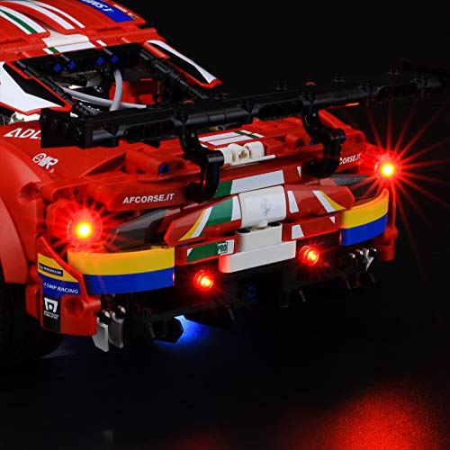 LIGHTAILING Conjunto de Luces (Technic Ferrari 488 GTE AF Corse 51) Modelo de Construcción de Bloques - Kit de luz LED Compatible con Lego 42125(NO Incluido en el Modelo)