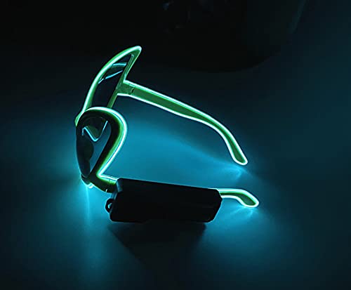 Lijerly Halloween Alien - Gafas de sol con luz LED (fluorescente)