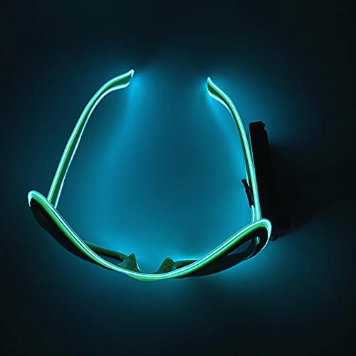 Lijerly Halloween Alien - Gafas de sol con luz LED (fluorescente)