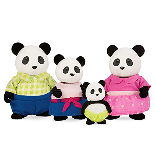 Li'l Woodzeez 6154M Li'l Woodzeez - Skyhopper Panda Family - Juego de 5 Piezas con Figuras en Miniatura y Libro de Cuentos - Juguetes de Animales y Accesorios Acc para niños a Partir de 3 años, Multi