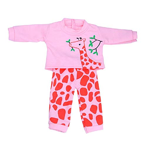 LILITRADE Pijama de muñeca ropa de dormir hermosa muñeca ropa de muñeca para niña americana de 18 pulgadas de viaje niña hermosa muñeca regalo para niños - jirafa rosa