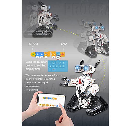 LINANNAN Buen Robot Inventor Kit de robóticos Bloques de construcción, aplicación de Juguete Interactivo programable con Control Remoto para niños, Toy Toy Compatible con Lego Robot, 467PCS