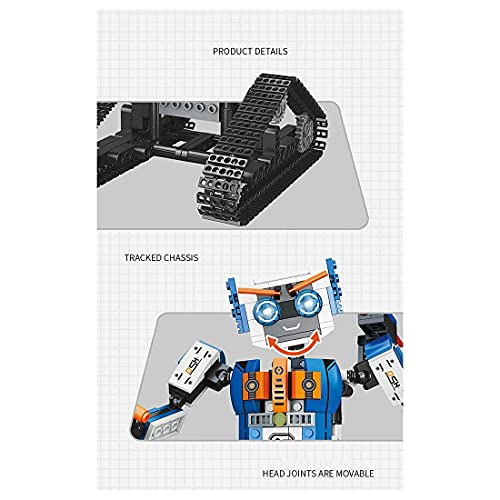 LINANNAN Buen Robot Inventor Kit de robóticos Bloques de construcción, aplicación de Juguete Interactivo programable con Control Remoto para niños, Toy Toy Compatible con Lego Robot, 447PCS