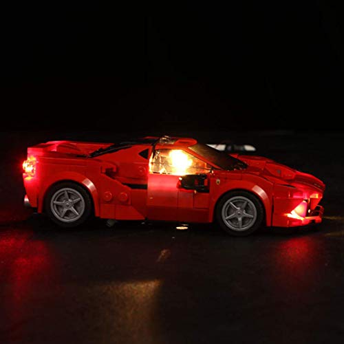 LINANNAN Light Set para Lego Ferrari F8 Tribuerto 76895, Kit de iluminación LED Compatible con Lego Speed ​​Champions Ferrari F8 Tributo (Modelo Lego no Incluido)