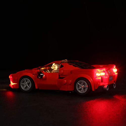 LINANNAN Light Set para Lego Ferrari F8 Tribuerto 76895, Kit de iluminación LED Compatible con Lego Speed ​​Champions Ferrari F8 Tributo (Modelo Lego no Incluido)