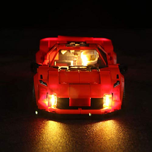 LINANNAN Light Set para Lego Ferrari F8 Tribuerto 76895, Kit de iluminación LED Compatible con Lego Speed ​​Champions Ferrari F8 Tributo (Modelo Lego no Incluido)