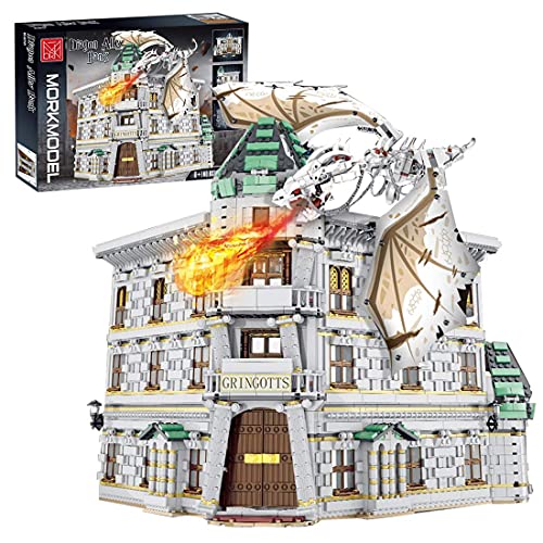 LINANNAN Súper Modular Streetview Series Diagon Alley Bank Modelo 4185 PCS Bloques de construcción para el fanático de Wizarding World - Compatible con Lego Architecture