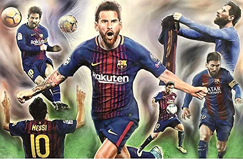 Lionel Messi Barcelona FC PostersPaperJigsaw Puzzle 1000 Piezas Juguetes para Adultos Juego de descompresión Fj129Qx (38 * 26cm)