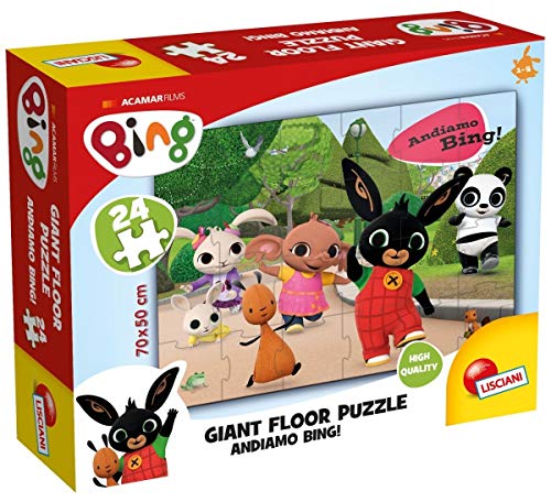 Lisciani - BING GIANT FLOOR Mega Puzzle 24 PCS 70x50 cm - Vamos Bing! Juego educativo para niños de 1 á 4 años (74709)