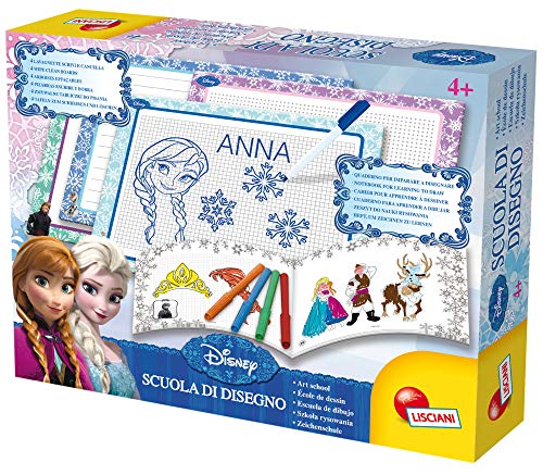 Lisciani - Disney Frozen Reina de Las Nieves - Escuela de dibujo - Juego educativo creativo para niñas a partir de 4 años