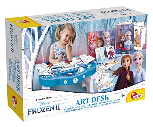 Lisciani – Frozen 2 Reina de las Nieves - Maxi Pupitre Creativo - Juego educativo creativo para niñas a partir de 4 años (73719)