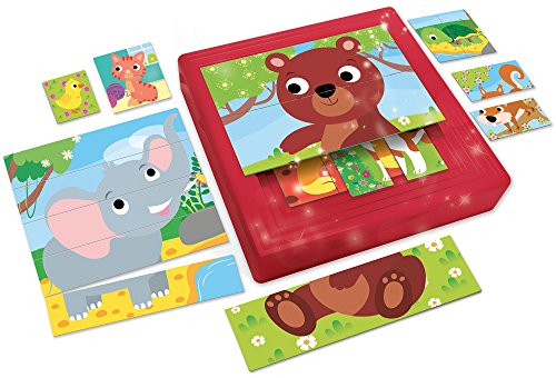 Lisciani Giochi - Carotina Baby 9 Puzles Progresivos, los Cachorros - Juego educativo para niños de 1 á 4 años