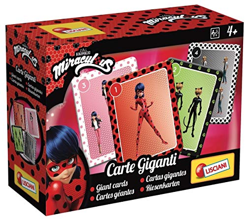 Lisciani - Ladybug Miraculous - Cartas gigantes - Juego de mesa para niños a partir de 4 años