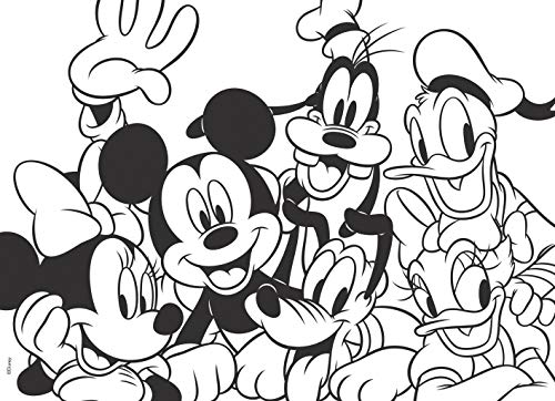 Lisciani Puzzle en Maleta de 60 piezas 2 en 1, Doble Cara con reverso para colorear - Disney Mickey Mouse 73894