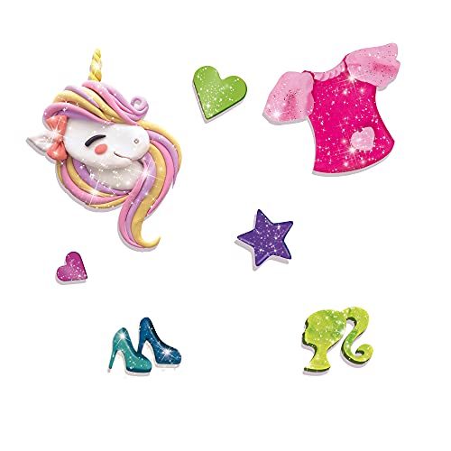 Liscianigiochi- Lisciani, Barbie Glitter Dough, Botes en Forma de corazón-Plastilina con Purpurina, 100 g, 88744-Juego Creativo para niñas a Partir de 3 años, Multicolor (88744)