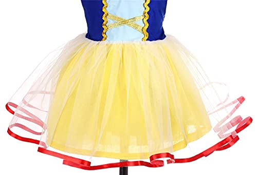 Lito Angels Disfraz de Princesa Blancanieves con Accesorios para Bebé Niñas Vestido de Fiesta de Cumpleaños Halloween Carnaval Falda de Tul Ropa de Verano Casual Talla 12-18 Meses 102