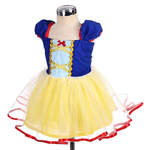 Lito Angels Disfraz de Princesa Blancanieves con Accesorios para Bebé Niñas Vestido de Fiesta de Cumpleaños Halloween Carnaval Falda de Tul Ropa de Verano Casual Talla 12-18 Meses 102