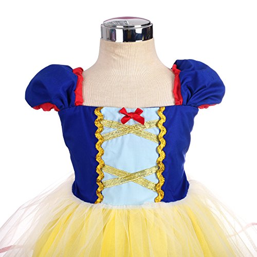 Lito Angels Disfraz de Princesa Blancanieves para Bebé Niñas Vestido de Fiesta de Cumpleaños Halloween Carnaval Falda de Tul Ropa de Verano Casual Talla 12 a 18 Meses 102