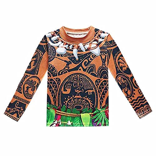 Lito Angels Disfraz de Vaiana Maui para Niños, Ropa Casual Sudadera y Pantalón Pijamas Dos Piezas, Talla 2-3 años, B