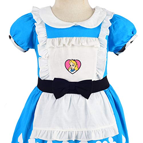 Lito Angels Vestido de alicia en el país de las maravillas para bebé niña Disfraz de Halloween Fiesta Cumpleaños Ropa de Verano Talla 18-24 meses