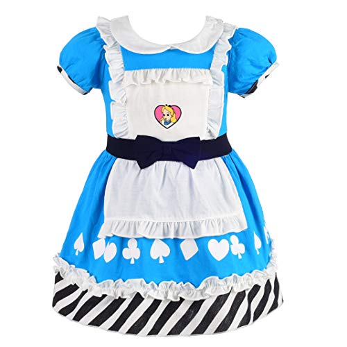 Lito Angels Vestido de alicia en el país de las maravillas para bebé niña Disfraz de Halloween Fiesta Cumpleaños Ropa de Verano Talla 18-24 meses