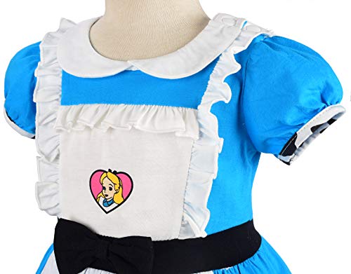 Lito Angels Vestido de alicia en el país de las maravillas para bebé niña Disfraz de Halloween Fiesta Cumpleaños Ropa de Verano Talla 18-24 meses