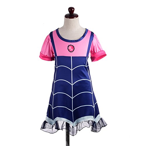 Lito Angels Vestido de Disfraz Vampirina para Niñas, con Alas de Murciélago Aro de Pelo, Talla 4-5 años, C