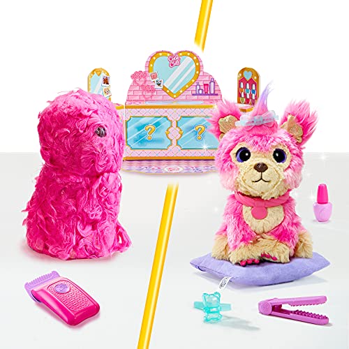 Little Live Pets Scruff-a-Luvs Cutie Cuts Afeitar, revelar y peinar, Mascota de Rescate de Felpa, Color Rosa (Moose Toys 30146)