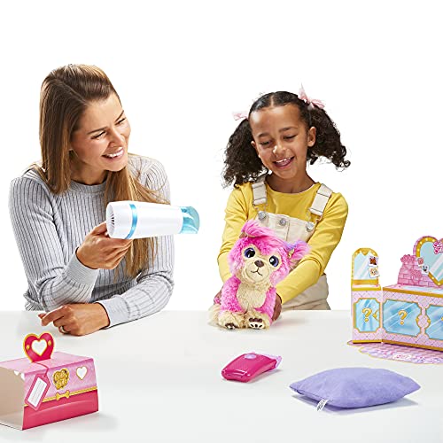 Little Live Pets Scruff-a-Luvs Cutie Cuts Afeitar, revelar y peinar, Mascota de Rescate de Felpa, Color Rosa (Moose Toys 30146)