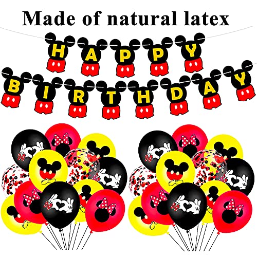 LLMZ Kit de Cumpleaños de Mickey Mouse Suministros de Fiesta de Minnie Mickey Decoraciones De Fiesta Temáticas De Minnie Para Fiestas, Cumpleaños, Baby Showers